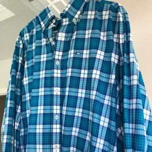 Southern Tide Men’s Blue Plaid Dress Shirt